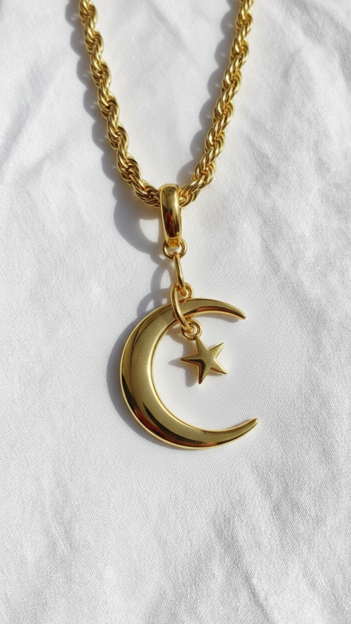 Crescent Star Necklace