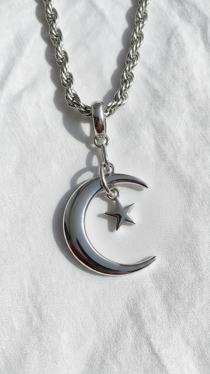 Crescent Star Necklace