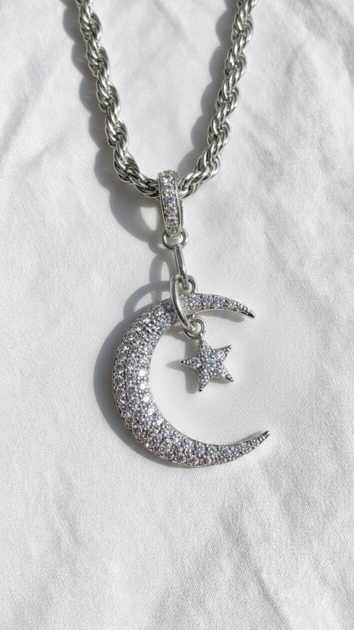 Crescent Star Necklace