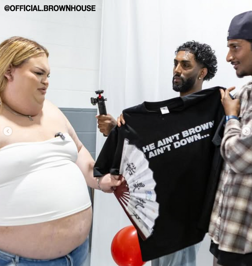 IF HE AIN'T BROWN I AIN'T DOWN TEE